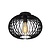 Lucide REDA - Ceiling lamp - Ø 32 cm - 1xE27 - Black