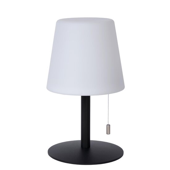 Lucide RIO - Lampe de Table Rechargeable Intérieur/Extérieur - Accu/Batterie - Ø 15,5 cm - Gradation LED. - 1x1,8W 3000K - IP44 - RVB - Multicolore