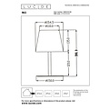 Lucide RIO - Lampe de Table Rechargeable Intérieur/Extérieur - Accu/Batterie - Ø 15,5 cm - Gradation LED. - 1x1,8W 3000K - IP44 - RVB - Multicolore