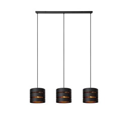 Lucide ROSAS - Lampe suspendue - 3xE27 - Noir