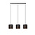 Lucide ROSAS - Pendant lamp - 3xE27 - Black