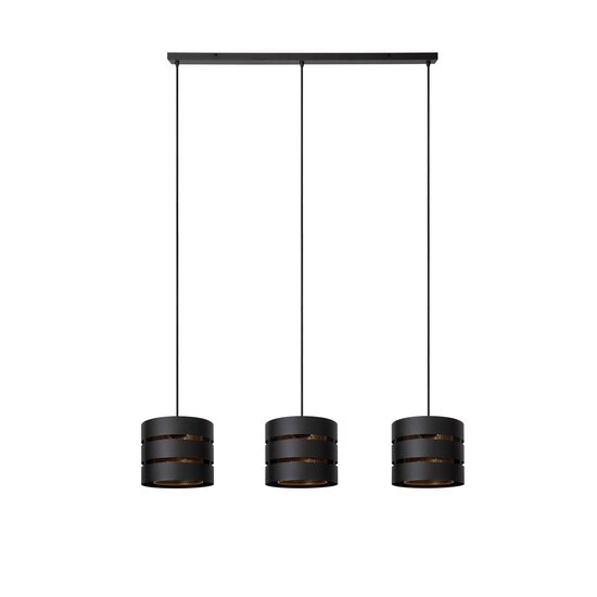 Lucide ROSAS - Lampe suspendue - 3xE27 - Noir