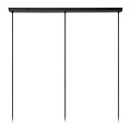 Lucide ROSAS - Pendant lamp - 3xE27 - Black