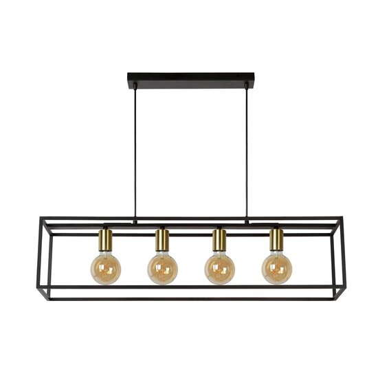 Lucide RUBEN - Hanglamp - 4xE27 - Zwart