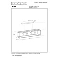 Lucide RUBEN - Hanglamp - 4xE27 - Zwart
