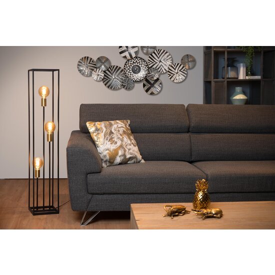 Lucide RUBEN - Floor lamp - 3xE27 - Black