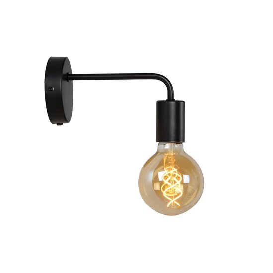 Lucide SCOTT - Lámpara de pared - 1xE27 - Negro