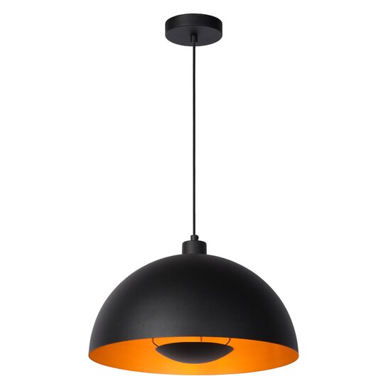 Lucide SIEMON - Lampe suspendue - Ø 40 cm - 1xE27 - Noir