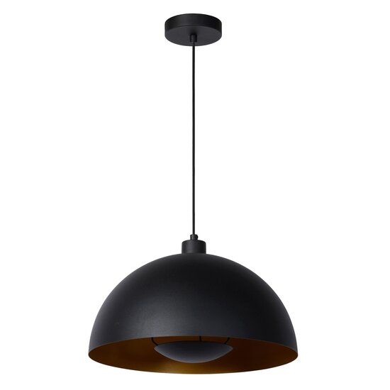 Lucide SIEMON - Lampe suspendue - Ø 40 cm - 1xE27 - Noir