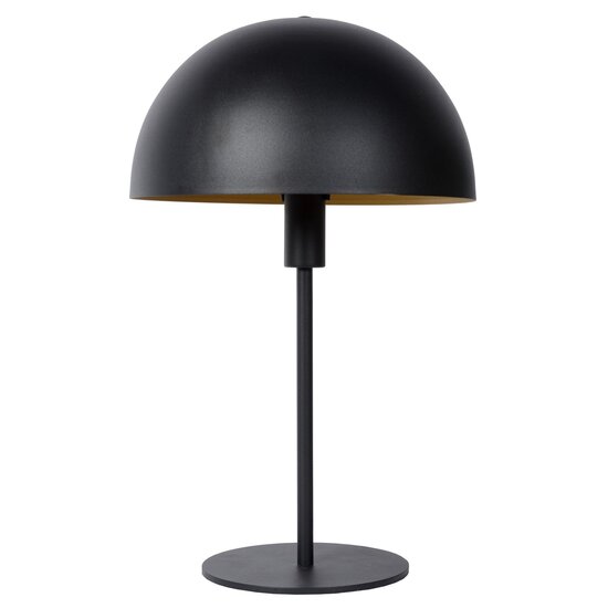 Lucide SIEMON - Lámpara de mesa - Ø 25 cm - 1xE14 - Negro