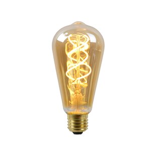 Lucide ST64 - Lampe à filament - Ø 6,4 cm - LED Gradation. - E27 - 1x4,9W 2200K - Ambre