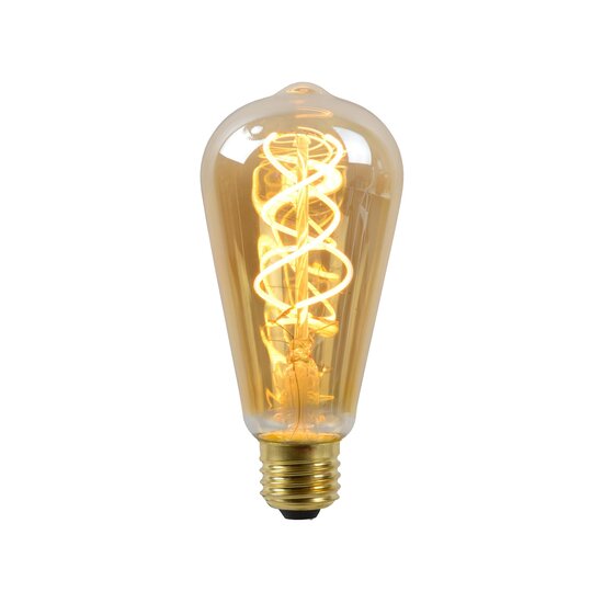 Lucide ST64 - Lámpara de filamento - Ø 6,4 cm - Atenuación LED. - E27 - 1x4,9W 2200K - Ámbar