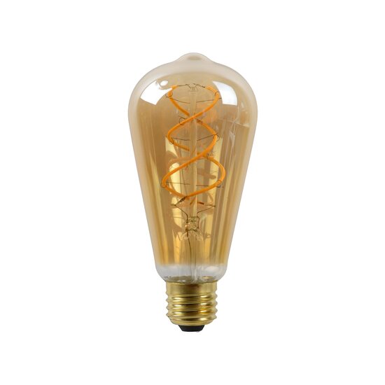 Lucide ST64 - Lámpara de filamento - Ø 6,4 cm - Atenuación LED. - E27 - 1x4,9W 2200K - Ámbar