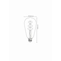 Lucide ST64 - Filament lamp - Ø 6,4 cm - LED Dimb. - E27 - 1x4,9W 2200K - Amber