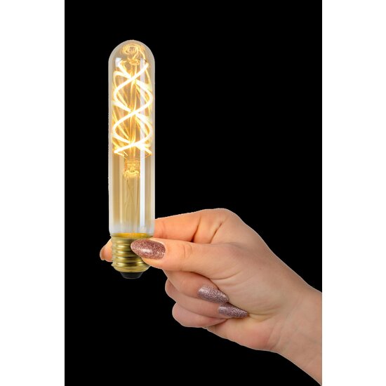 Lucide T32 - Filament lamp - Ø 3 cm - LED Dimb. - E27 - 1x4,9W 2200K - Amber