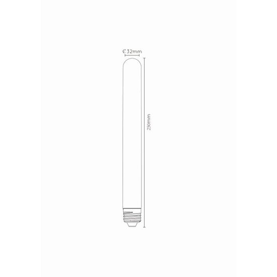 Lucide T32 - Filament lamp - Ø 3,2 cm - LED Dimb. - E27 - 1x4,9W 2200K - Amber