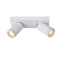 Lucide TAYLOR - Plafondspot Badkamer - LED Dim to warm - GU10 - 2x5W 2200K/3000K - IP44 - Wit