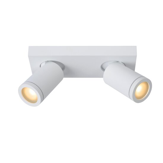 Lucide TAYLOR - Deckenstrahler Badezimmer - LED Dim to warm - GU10 - 2x5W 2200K/3000K - IP44 - Weiß