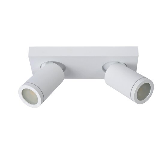 Lucide TAYLOR - Deckenstrahler Badezimmer - LED Dim to warm - GU10 - 2x5W 2200K/3000K - IP44 - Weiß