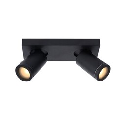 Lucide TAYLOR - Deckenstrahler Badezimmer - LED Dim to warm - GU10 - 2x5W 2200K/3000K - IP44 - Schwarz