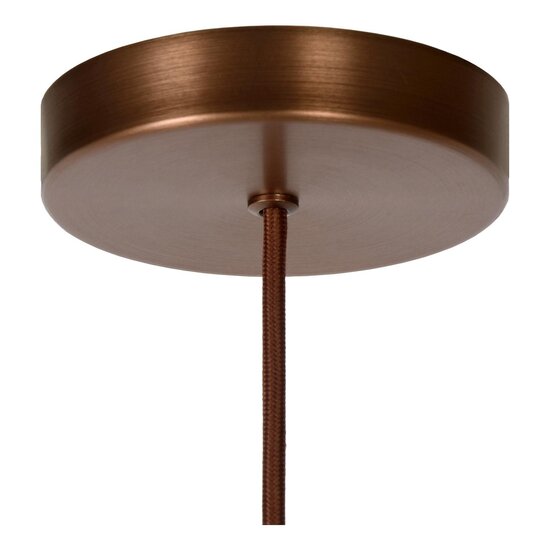 Lucide TOLEDO - Lámpara colgante - Ø 20 cm - 1xE27 - Ámbar