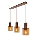 Lucide TOLEDO - Lámpara colgante - Ø 20 cm - 3xE27 - Ámbar