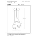 Lucide TOLEDO - Lampe à suspension - 3xE27 - Ambre