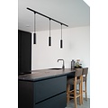 Lucide TRACK FLORIS Pendant Lamp - 1-phase Track System / Track Lighting - 1xGU10 - Black (Expansion)