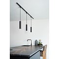 Lucide TRACK FLORIS Pendant Lamp - 1-phase Track System / Track Lighting - 1xGU10 - Black (Expansion)