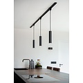 Lucide TRACK FLORIS Lampe suspendue - Système sur rail / éclairage sur rail monophasé - 1xGU10 - Noir (Expansion)
