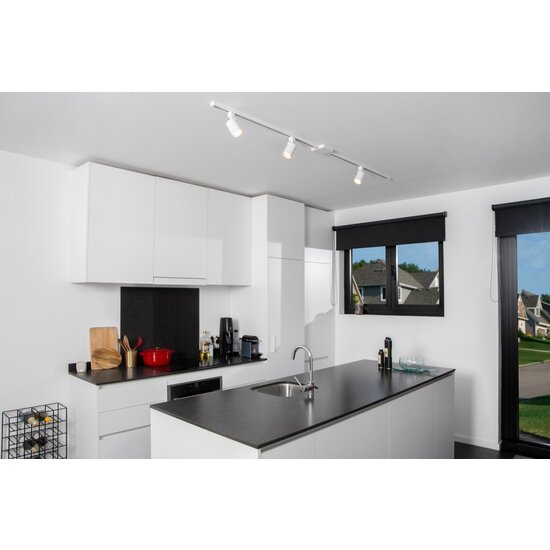 Lucide TRACK NIGEL Rail spot - Système Rail monophasé / Eclairage Rail - 1xGU10 - Blanc (Expansion)