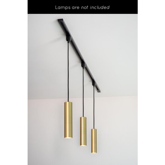 Lucide TRACK Starter Set – 1-Phasen-Schienensystem/Schienenbeleuchtung – 2 Meter – Schwarz