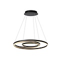 Lucide TRINITI - Lampe à suspension - Ø 80 cm - LED Dim. - 3000K - Noir