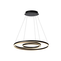 Lucide TRINITI - Hanglamp - Ø 80 cm - LED Dimb. - 3000K - Zwart
