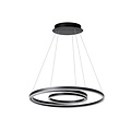 Lucide TRINITI - Lámpara colgante - Ø 80 cm - LED Dim. - 3000K - Negro