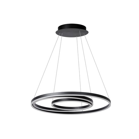 Lucide TRINITI - Lámpara colgante - Ø 80 cm - LED Dim. - 3000K - Negro