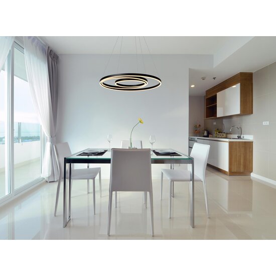 Lucide TRINITI - Hängelampe - Ø 80 cm - LED Dim. - 3000K - Schwarz