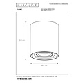 Lucide TUBE - Deckenstrahler - Ø 9,6 cm - 1xGU10 - Weiß