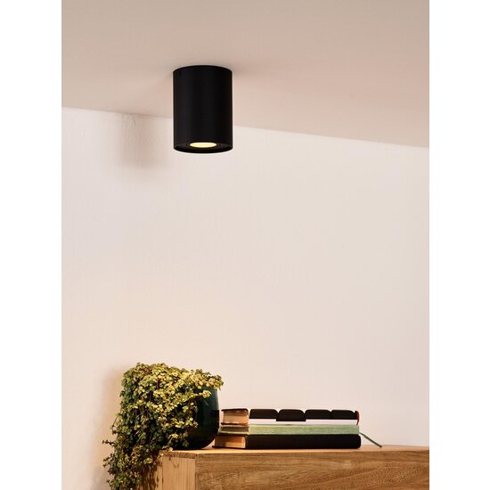 Lucide TUBE - Ceiling spotlight - Ø 9.6 cm - 1xGU10 - Black
