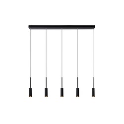 Lucide TUBULE - Lampe suspendue - LED - 5x7W 2700K - Noir