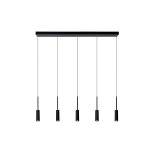 Lucide TUBULE - Hanglamp - LED - 5x7W 2700K - Zwart