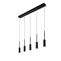 Lucide TUBULE - Pendant lamp - LED - 5x7W 2700K - Black