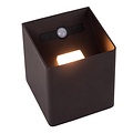 Lucide VERTIGO - Applique murale rechargeable intérieure/extérieure - Fonctionne sur piles - LED à intensité variable - 1 x 6 W 2700 K - Indice de protection IP54 - Détecteur de mouvement et de luminosité - Noir