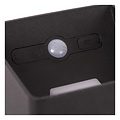 Lucide VERTIGO - Applique Rechargeable Intérieur/Extérieur - Accu/Batterie - Gradation LED. - 1x6W 2700K - IP54 - Capteur de mouvement & jour/nuit - Noir