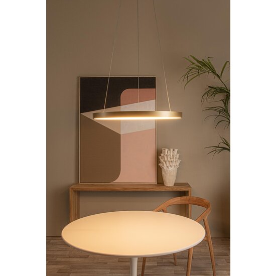 Lucide VIDAL - Hanglamp - Ø 58 cm - LED Dimb. - 1x48W 2700K - Mat Goud / Messing