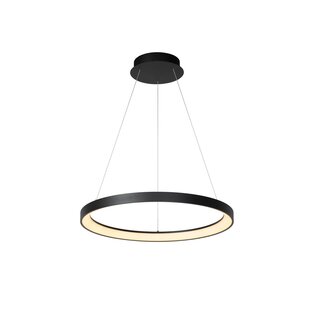 Lucide VIDAL - Lampe suspendue - Ø 58 cm - Variation LED. - 1x48W 2700K - Noir