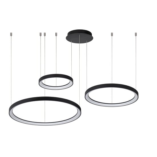 Lucide VIDAL - Lámpara colgante - Ø 78 cm - LED Dim. - 1x120W 2700K - Negro
