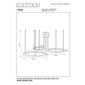 Lucide VIDAL - Hanglamp - Ø 78 cm - LED Dimb. - 1x120W 2700K - Zwart