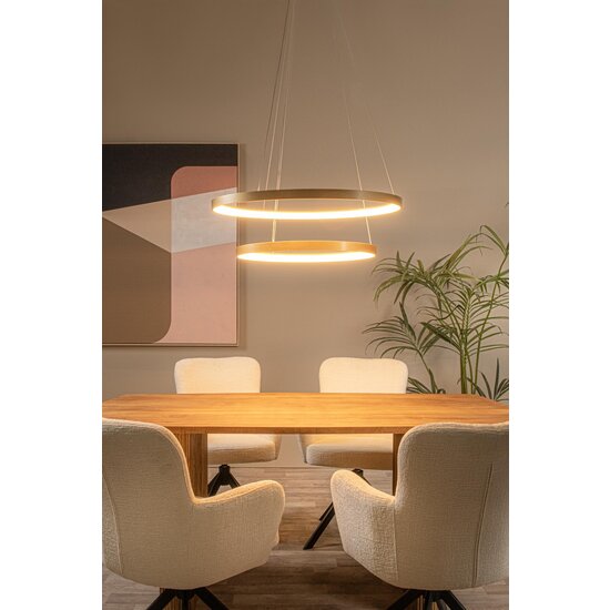 Lucide VIDAL - Lámpara colgante - Ø 78 cm - LED Dim. - 1x92W 2700K - Oro Mate / Latón