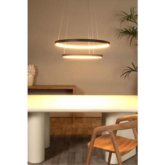 Lucide VIDAL - Pendant lamp - Ø 78 cm - LED Dimb. - 1x92W 2700K - Black